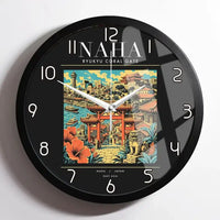 Thumbnail for NAHA - Poster - Wall Clock Framed - Black