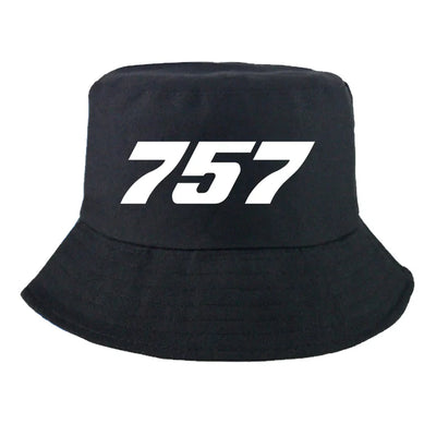 Boeing 757 Flat Text Summer aviation embroidery on breathable cotton summer hat.