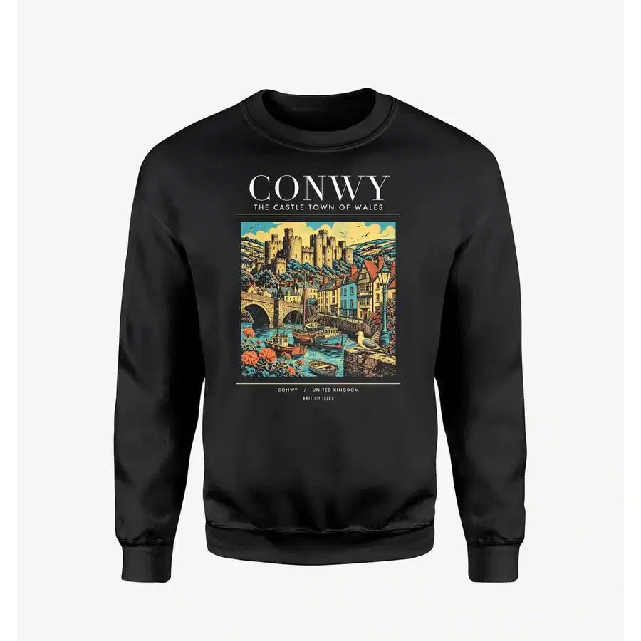 CONWY - Poster - Sweatshirt - Black