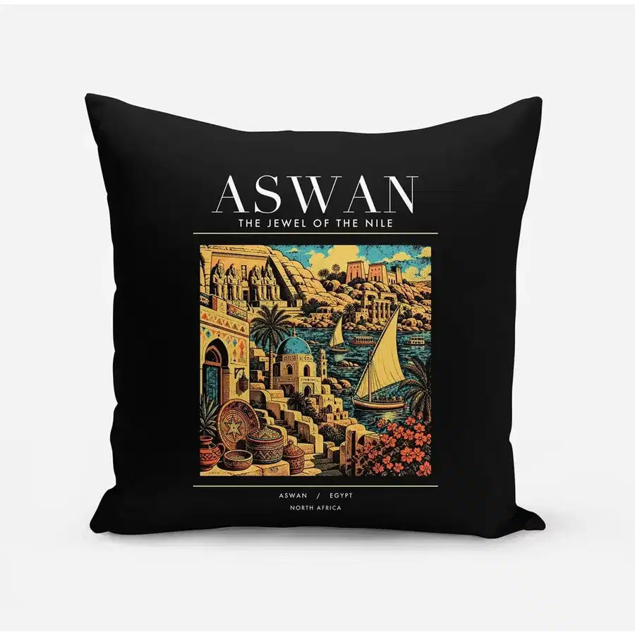 ASWAN - Poster - Pillow - Black