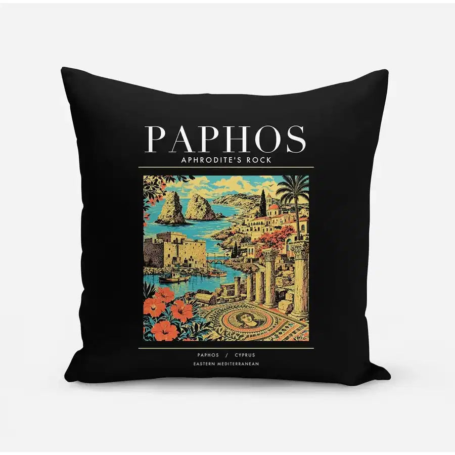PAPHOS - Poster - Pillow - Black