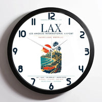 Thumbnail for Los Angeles International Airport (LAX) design on white framed wall clock