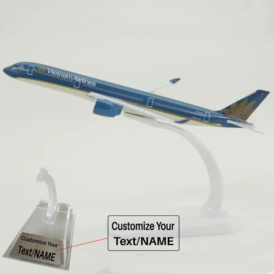 Side view of Vietnam Airlines Airbus A350 Airplane Model (16CM) aviation 16-18cm scale model aircraft in diecast metal.