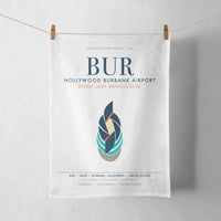 Thumbnail for Hollywood Burbank Airport (BUR) design on white towel