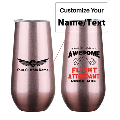 Flight Attendant 6oz Egg aviation design on 6oz egg cup, compact 6oz ceramic.
