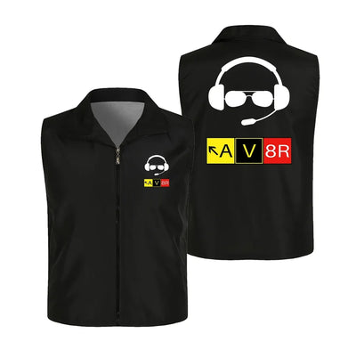 AV8R 2 Thin Style aviation design printed on lightweight shell with sleeveless design thin vest.