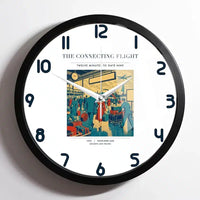Thumbnail for VINTAGE G4088 - The Connecting Flight - Designed Wall Clocks design on white framed