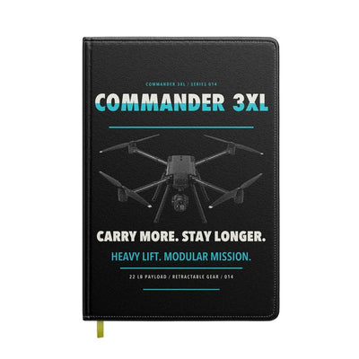 Draganfly Commander 3XL design on black notebook