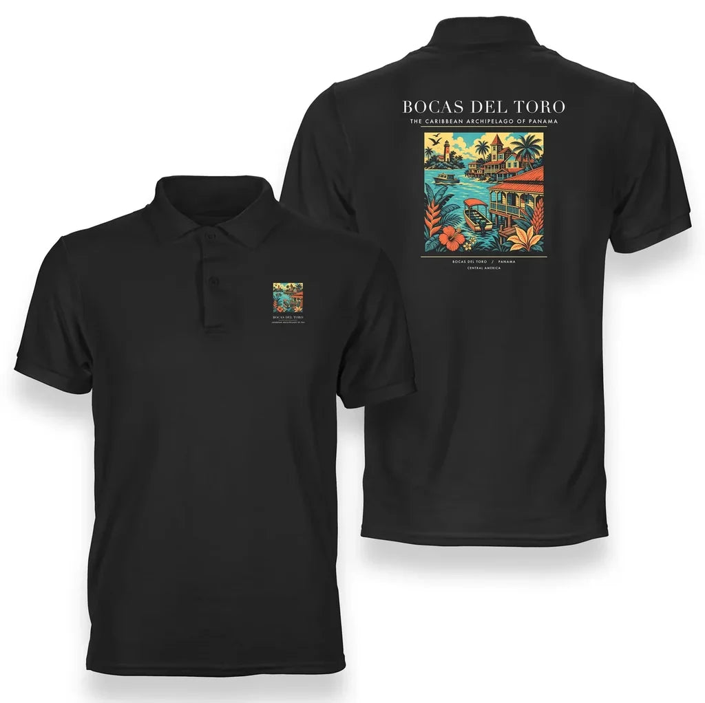 BOCAS DEL TORO - Poster - Double-Side Polo - Black
