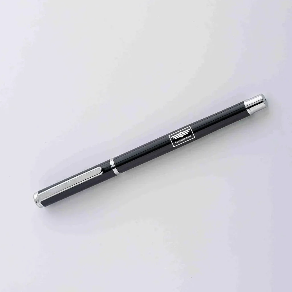 Custom Name (Badge 1) ballpen - black