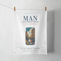 Thumbnail for Manchester Airport (MAN) design on white towel