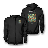 Thumbnail for BODØ - Poster - Zipped Hoodie - Black