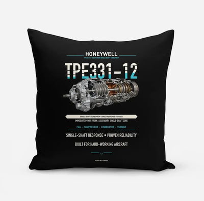 TPE331-12 design on black pillow