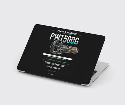 PW1500G design on black MacBook case