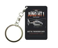Thumbnail for Airbus H135 Juno HT1 design on black designed key chain, double-side print