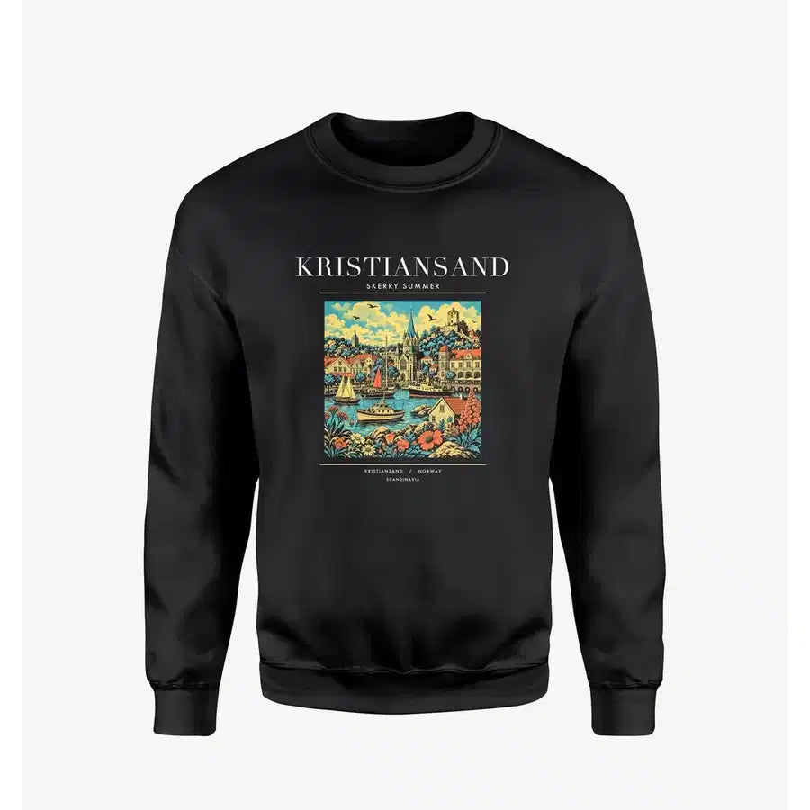 KRISTIANSAND - Poster - Sweatshirt - Black