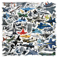Thumbnail for 60 Pieces Fighter Aircraft Stickers (Mixed) aviation design sticker in weather-resistant vinyl.