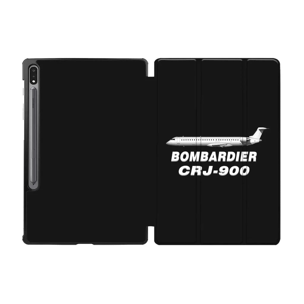 Bombardier CRJ-900 aviation print tablet case, fits Samsung tablet.