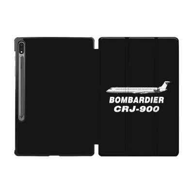 Bombardier CRJ-900 aviation print tablet case, fits Samsung tablet.
