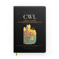 Thumbnail for Cardiff Airport (CWL) design on black notebook