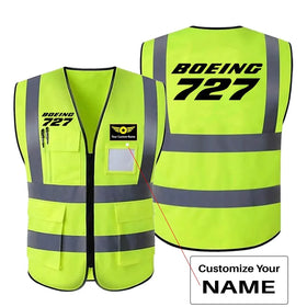Boeing 727 & Text Reflective Vests