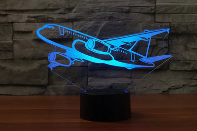 Amazing Silhouette of Airbus A320 3D Lamps aviation themed 3D night lamp, premium acrylic with LED.