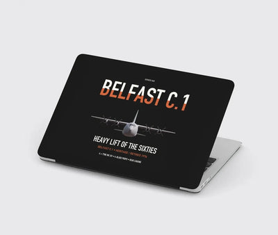 Short Belfast C.1 design on black MacBook case