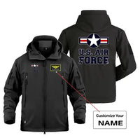 Thumbnail for US Air Force Military Jackets (Customizable) aviation design printed on heavy cotton shell with field-style pockets military.