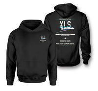 Thumbnail for Cessna Citation XLS design on black double-side hoodie, double-side print