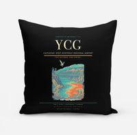 Thumbnail for Castlegar–West Kootenay Regional Airport (YCG) design on black pillow