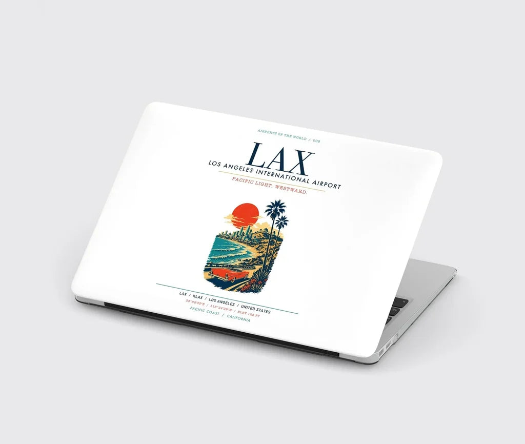 Los Angeles International Airport (LAX) design on white MacBook case