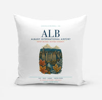 Thumbnail for Albany International Airport (ALB) design on white pillow