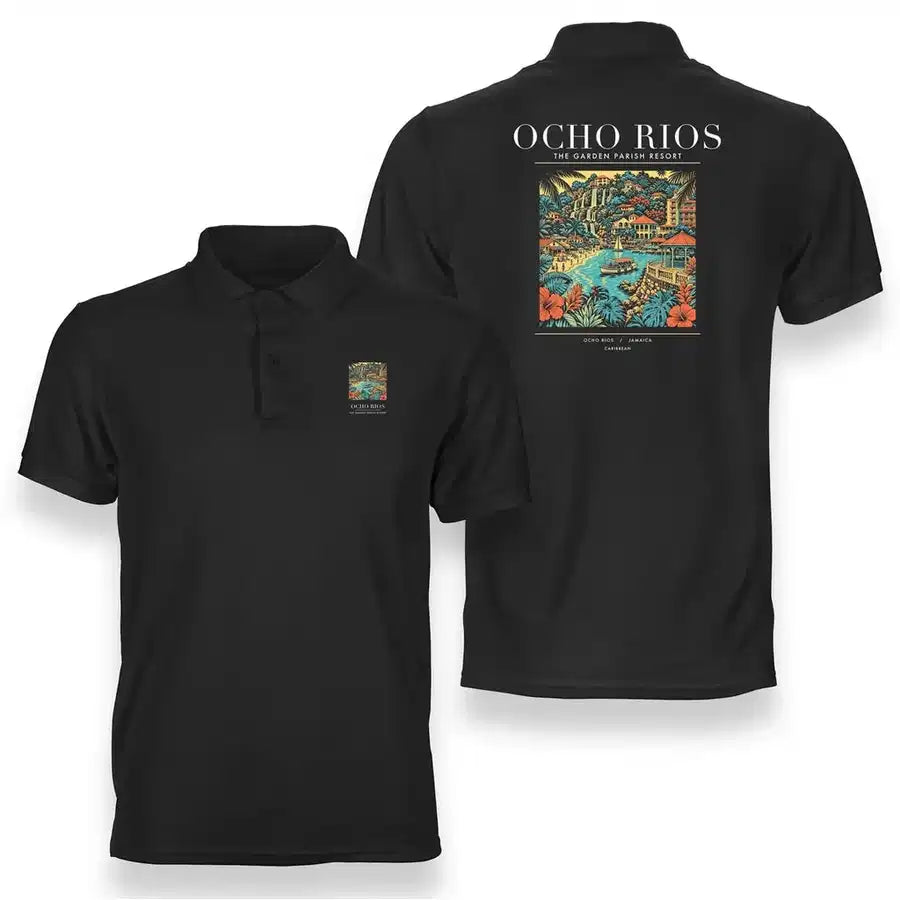 OCHO RIOS - Poster - Double-Side Polo - Black