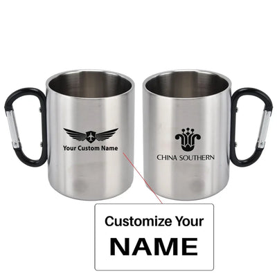 CHINA SOUTHERN Airlines aviation design on outdoor mug, durable insulated construction.