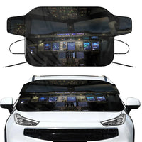 Thumbnail for Airbus A380 Cockpit Car aviation design on car windshield cover.