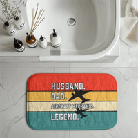 Thumbnail for Husband & Dad & Aircraft Mechanic & Legend aviation design on soft absorbent fabric with non-slip backing bath mat.