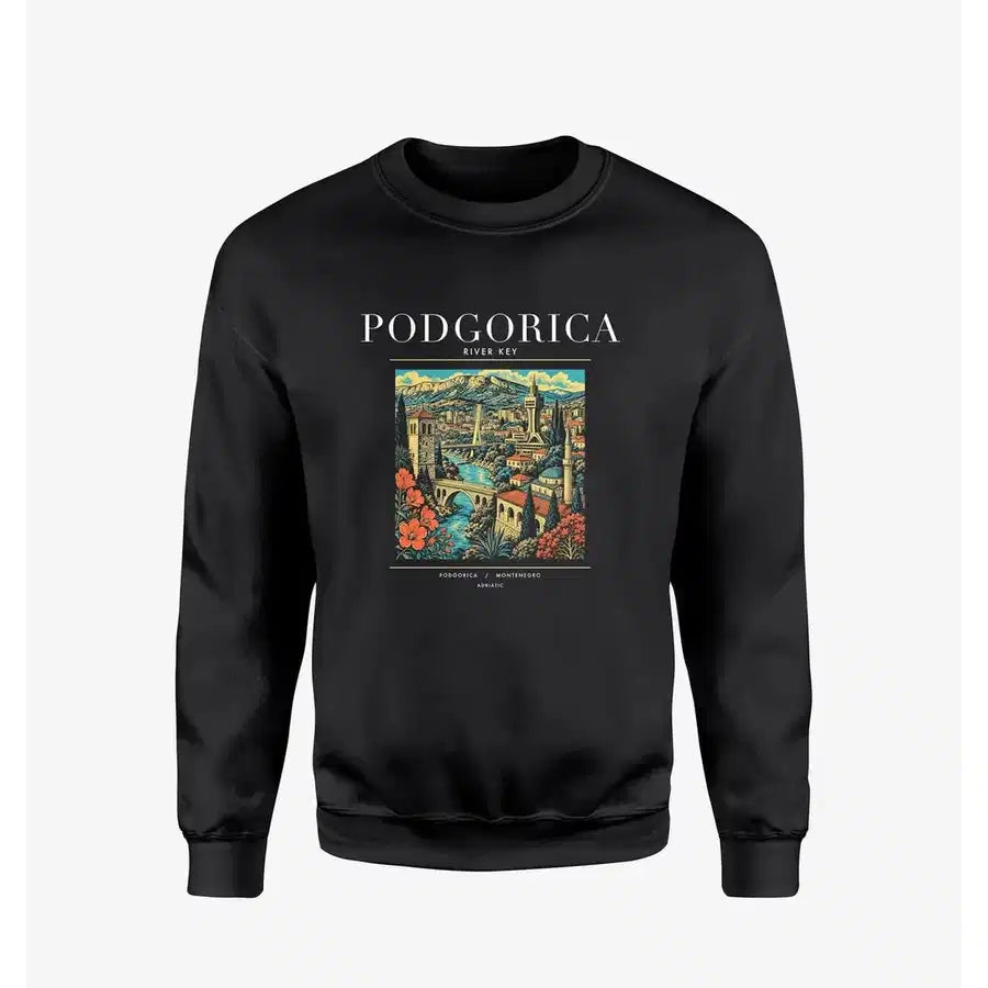 PODGORICA - Poster - Sweatshirt - Black