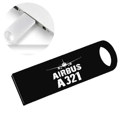 Airbus A321 & Plane aviation design on durable waterproof casing waterproof USB device.