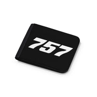 Thumbnail for Boeing 757 Flat Text aviation design wallet, leather construction.