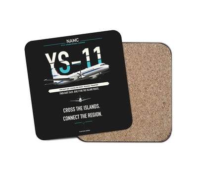NAMC YS-11A design on black 1 piece coaster