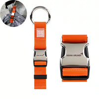 Thumbnail for Asiana Airlines Portable Luggage Strap Jacket aviation design printed on padded grip with adjustable strap luggage strap grip.