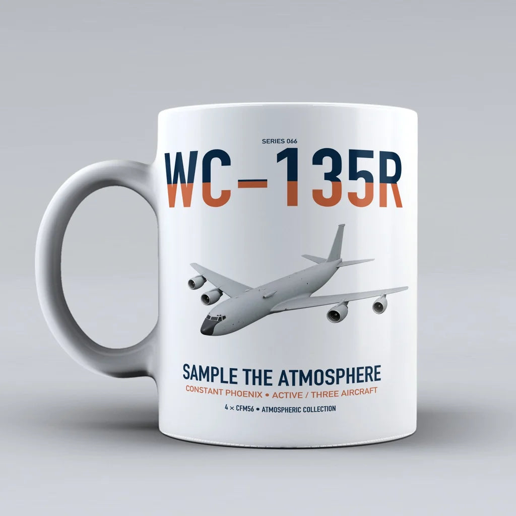WC-135R Constant Phoenix design on white ceramic mug, double-side print