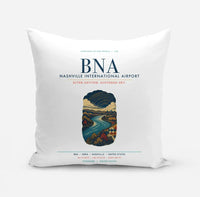Thumbnail for Nashville International Airport (BNA) design on white pillow