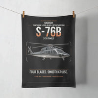 Thumbnail for Sikorsky S-76B design on black towel