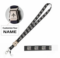 Thumbnail for Boeing 747 & PW4000-94 Engine seat belt lanyard - black with name