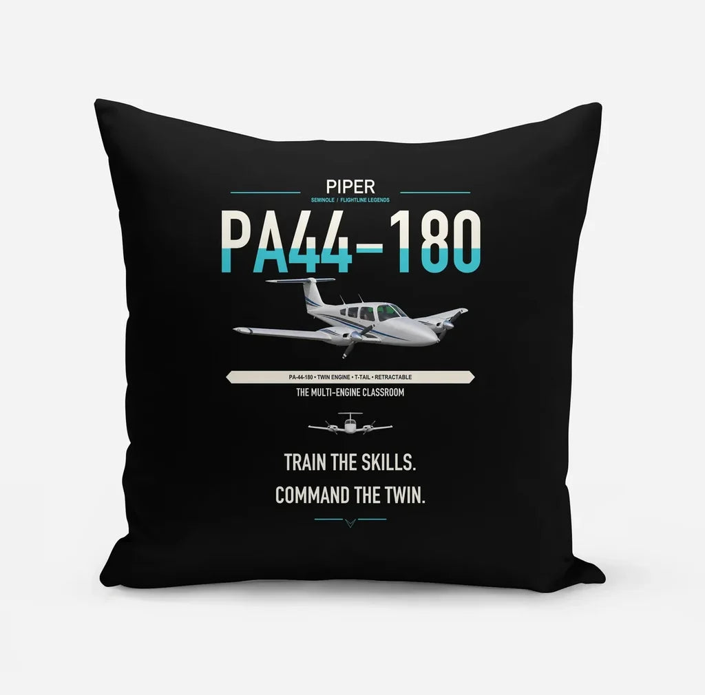 Piper PA-44-180 Seminole design on black pillow