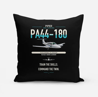 Piper PA-44-180 Seminole design on black pillow