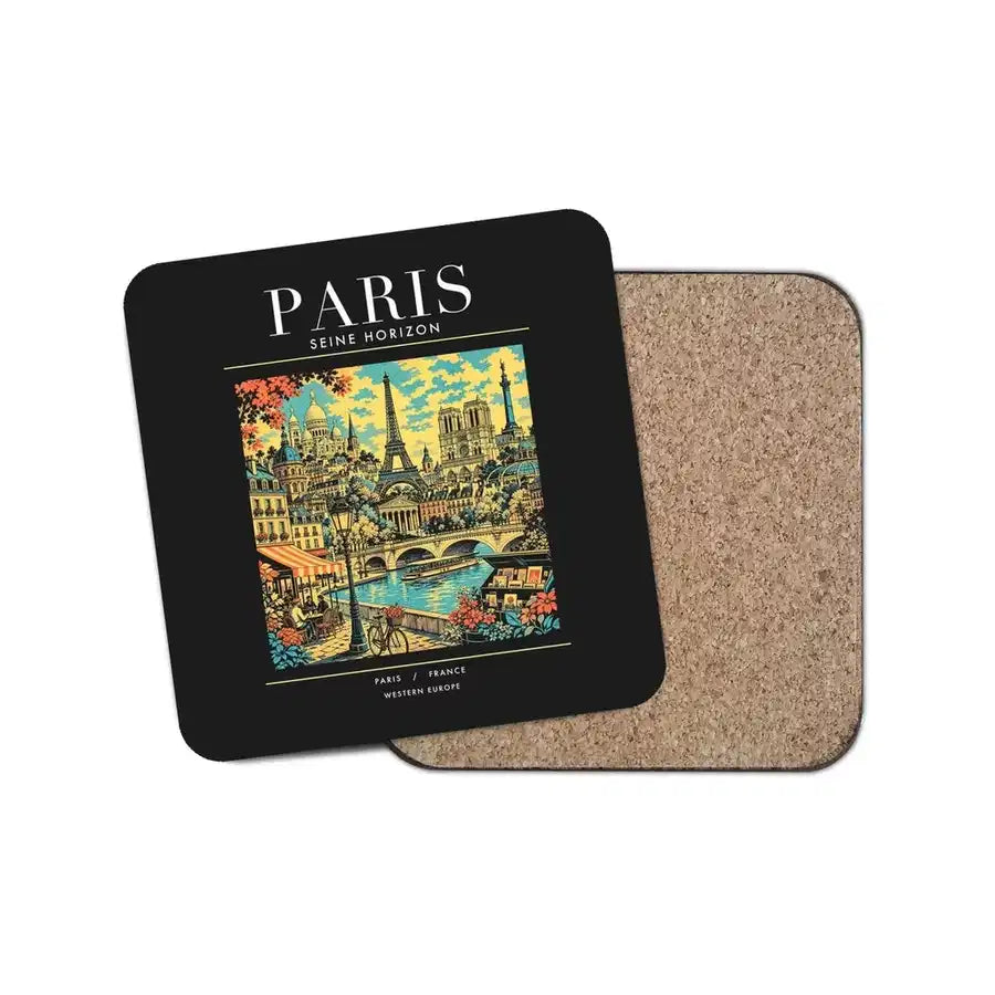 PARIS - Poster - Coaster - Black
