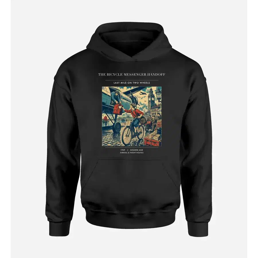VINTAGE G4311 - The Bicycle Messenger Handoff - Premium Hoodie design on black premium