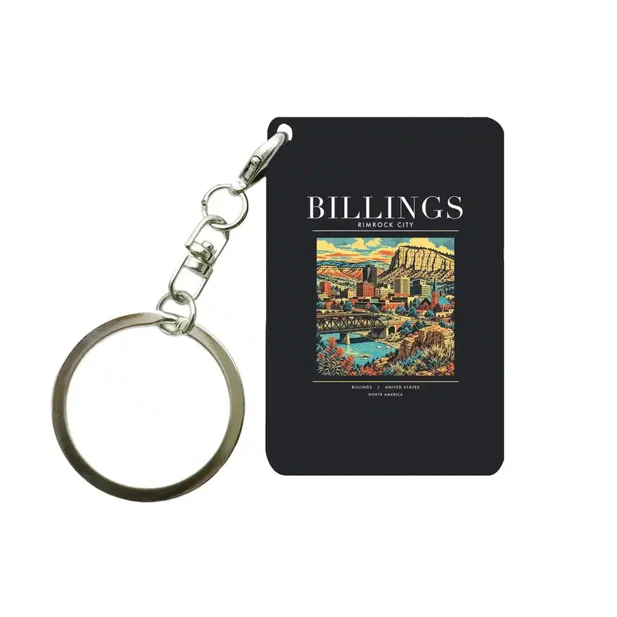 BILLINGS - Poster - Key Chain - Black